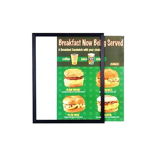 12x24 Frame Euro-Style Top or Side Load Poster Frame, Metal  Sign Holder with Slide-in Design