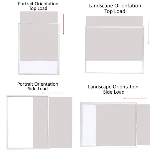 12x24 Frame Euro-Style Top or Side Load Poster Frame, Metal  Sign Holder with Slide-in Design
