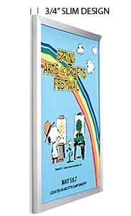 12x24 Frame Euro-Style Top or Side Load Poster Frame, Metal  Sign Holder with Slide-in Design