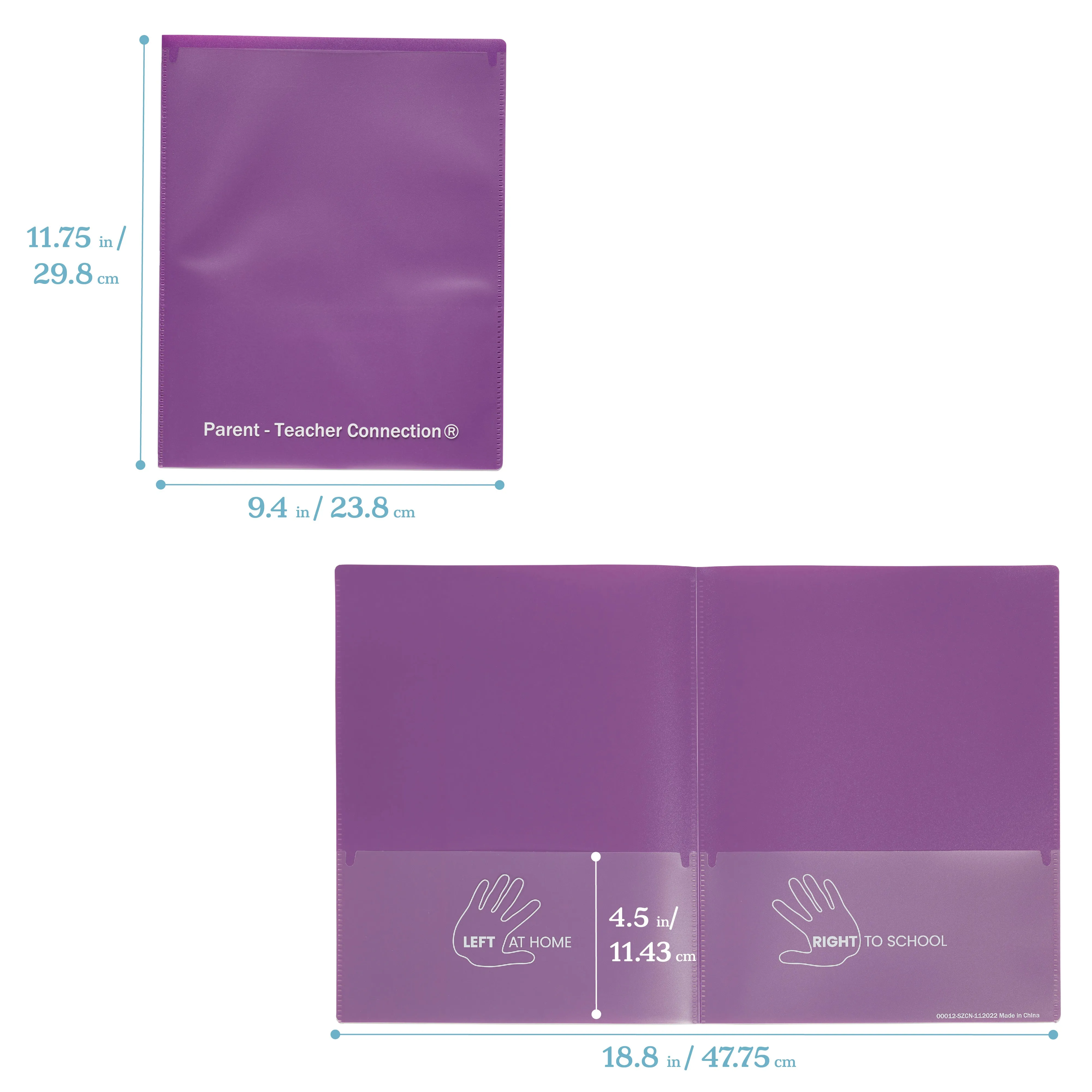 2-Pocket Parent-Teacher Classroom Communication Folder, 36-Piece
