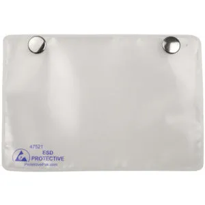 CARD HOLDER, DISSIPATIVE, WITH SNAPS, 3''x5'' INSERT, 25/BAG-5/PK