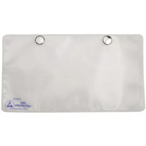 CARD HOLDER, DISSIPATIVE, WITH SNAPS, 4''x7'' INSERT, 25/BAG-5/PK
