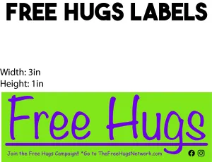 Free Hugs Campaign Labels