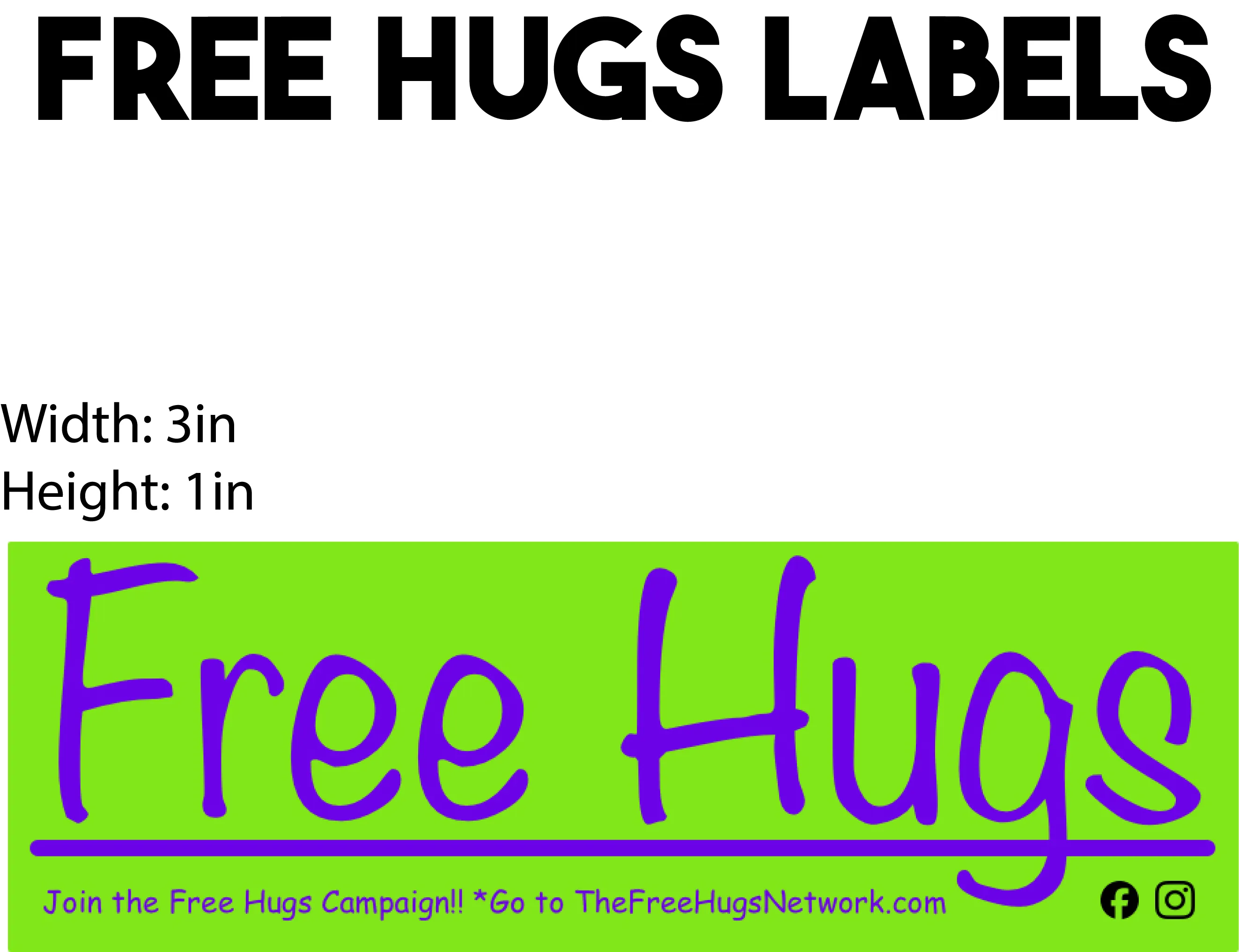 Free Hugs Campaign Labels