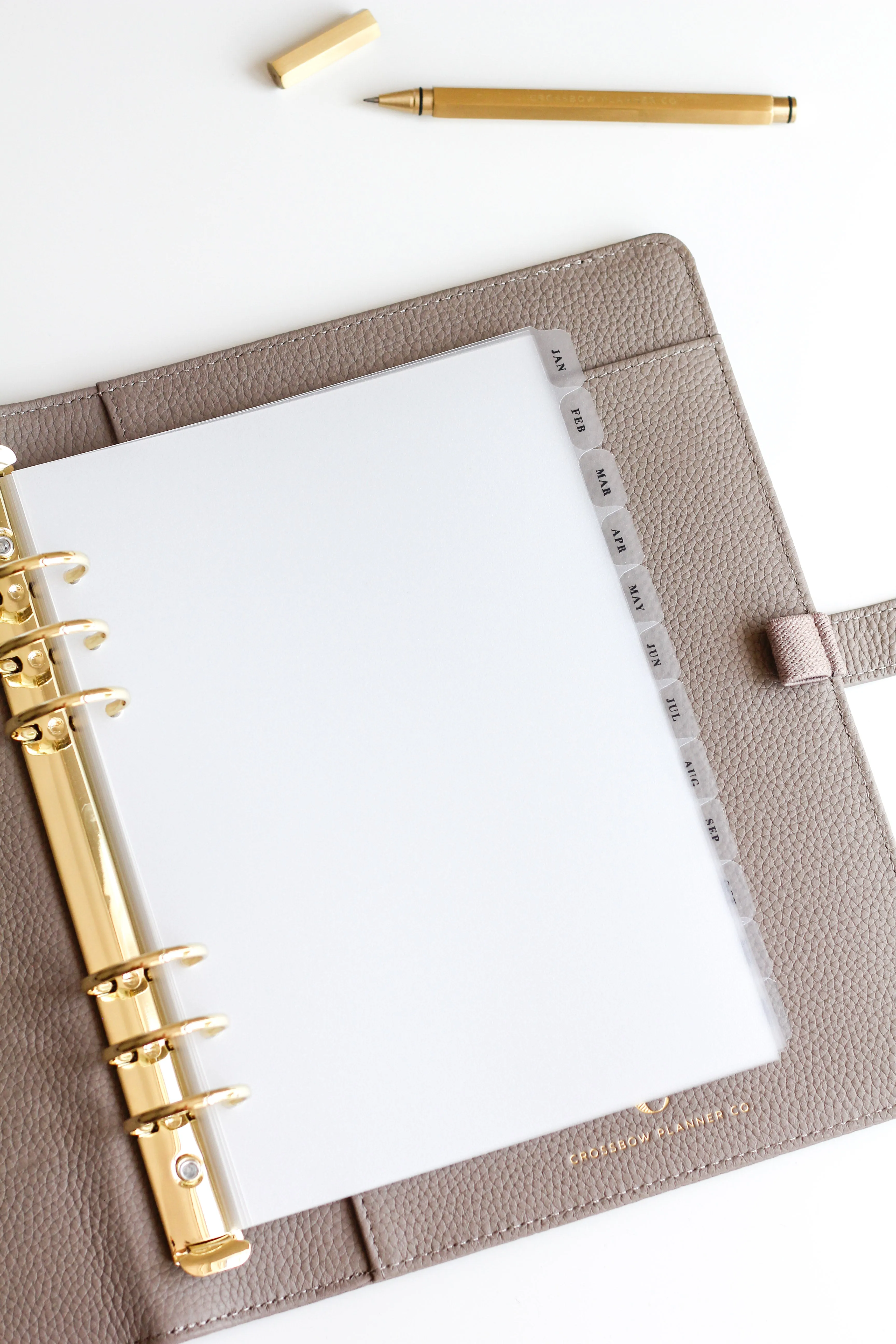 Frosted Monthly Dividers: A5 and Personal Size