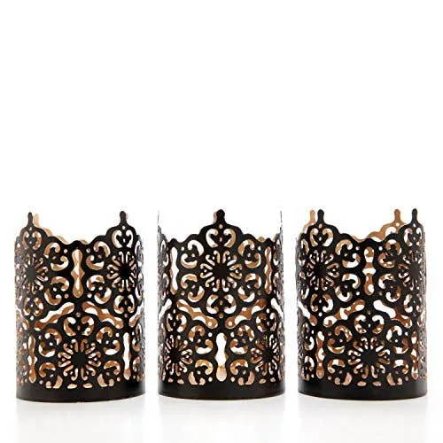 Hosley® 1 Each Black Finish Metal Candle Holders