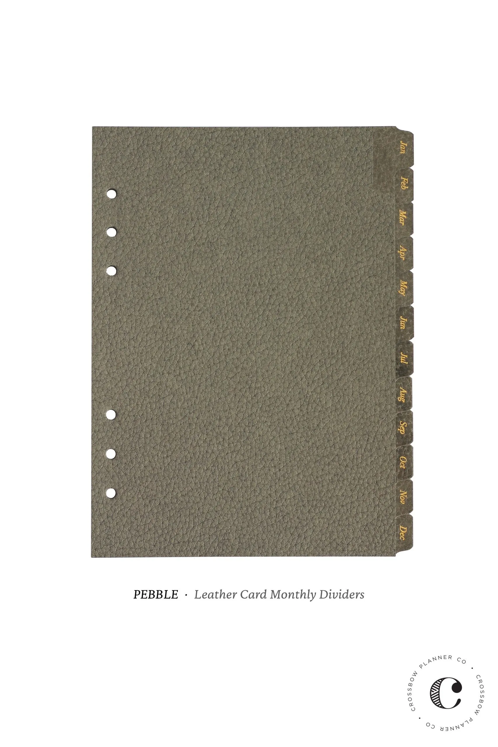 Leather Card Monthly Dividers: A5 and Personal Size