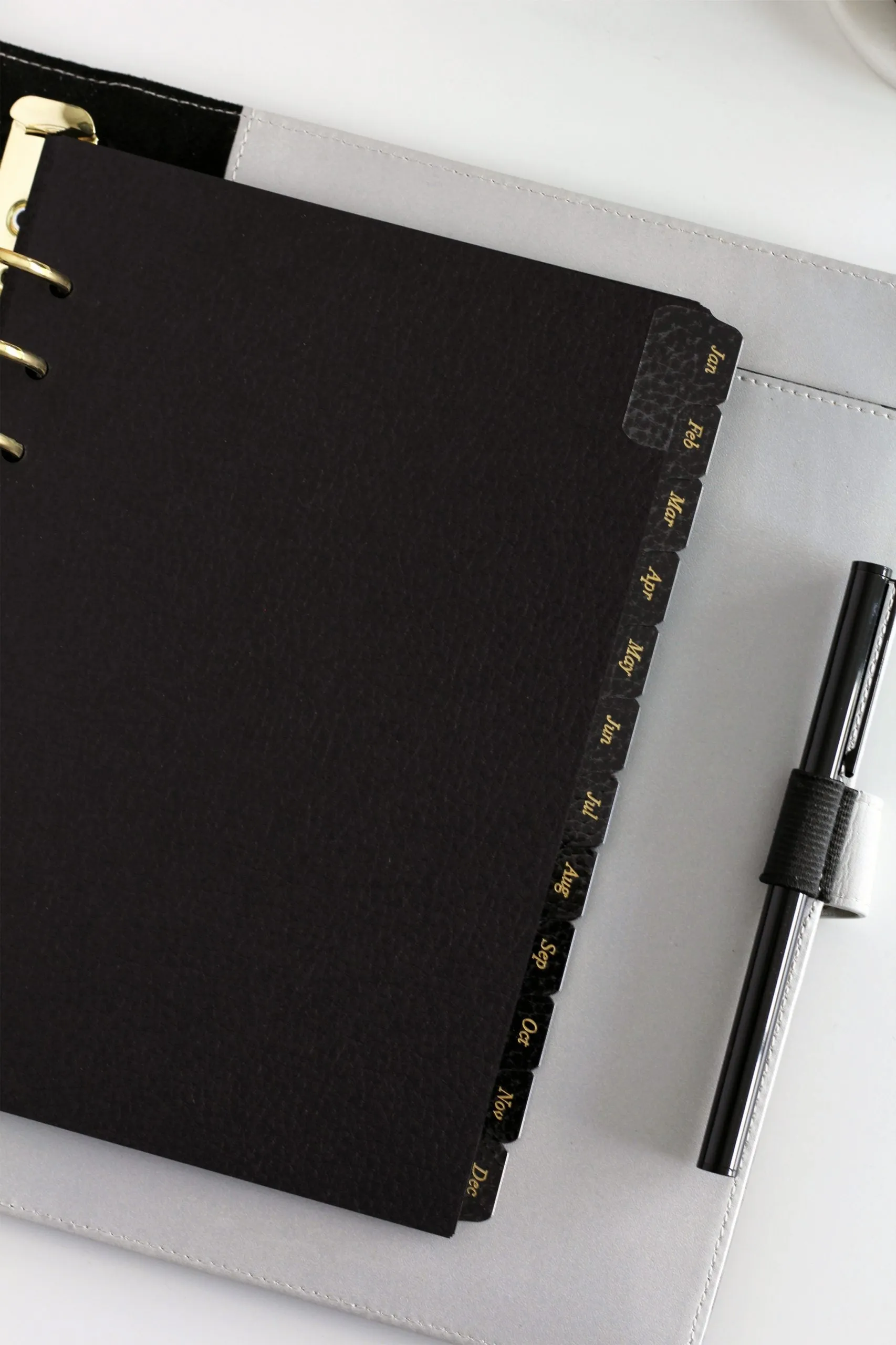 Leather Card Monthly Dividers: A5 and Personal Size