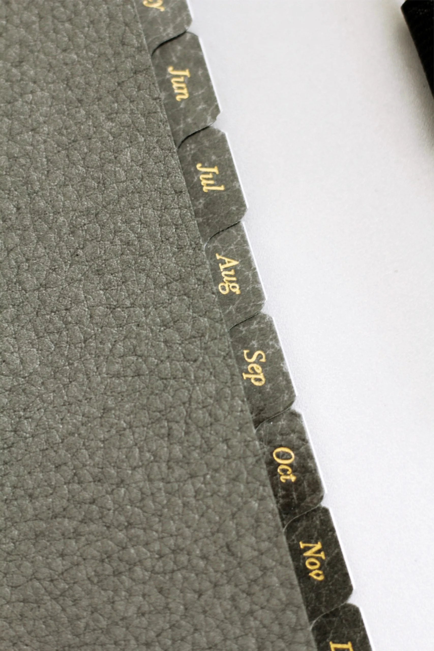 Leather Card Monthly Dividers: A5 and Personal Size