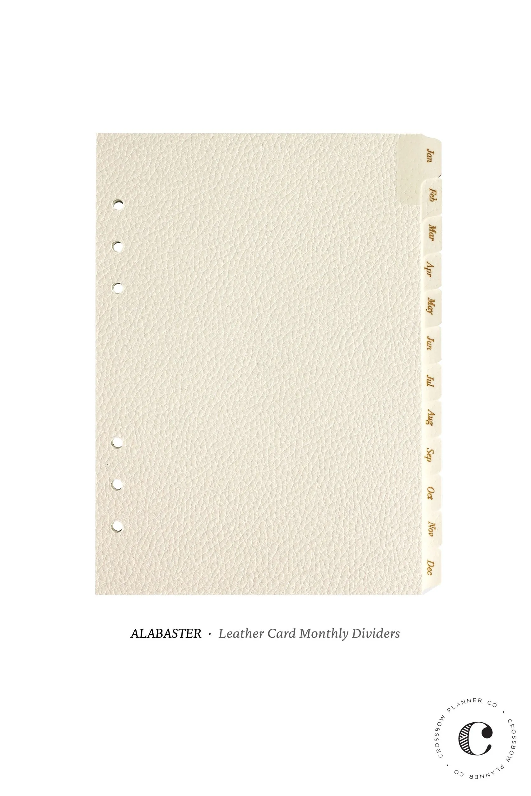 Leather Card Monthly Dividers: A5 and Personal Size