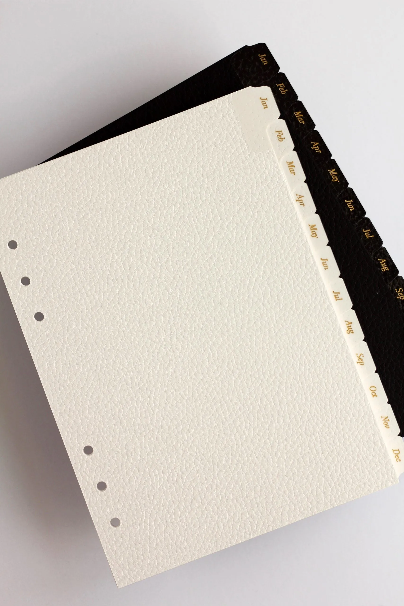 Leather Card Monthly Dividers: A5 and Personal Size