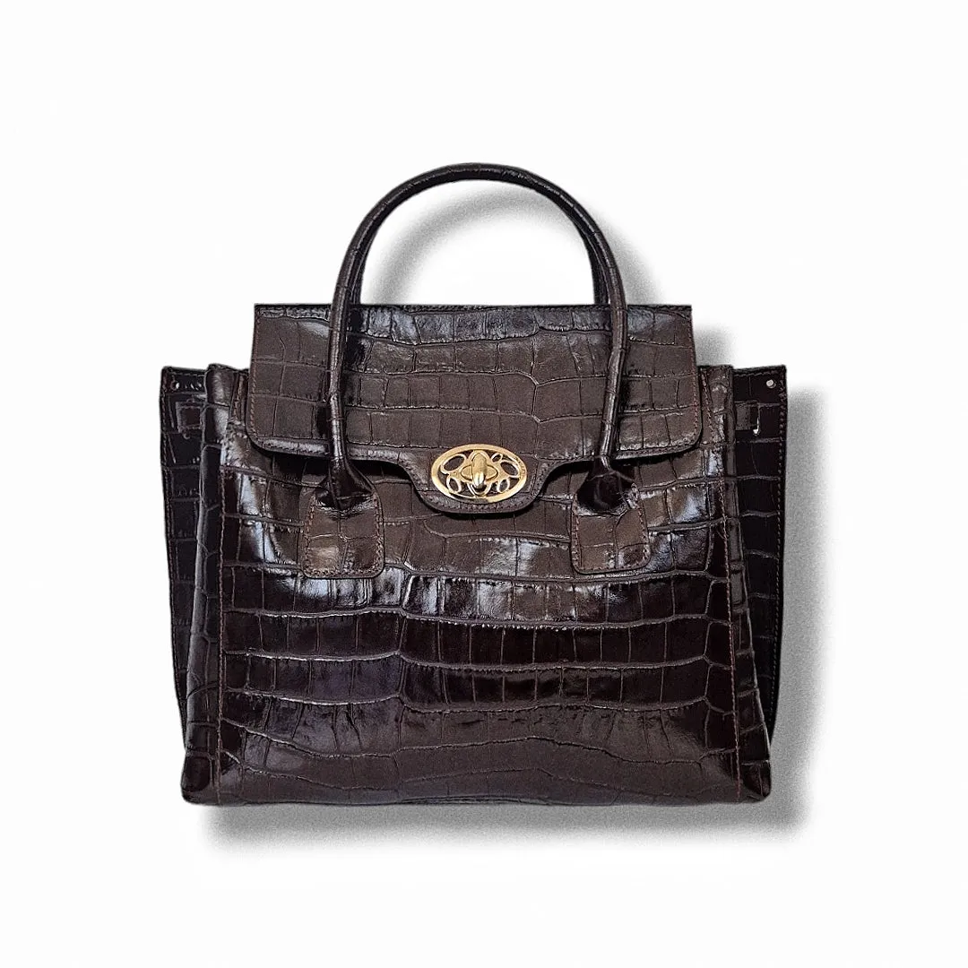 TOTE PARMA CHOCOLATE CROCCO