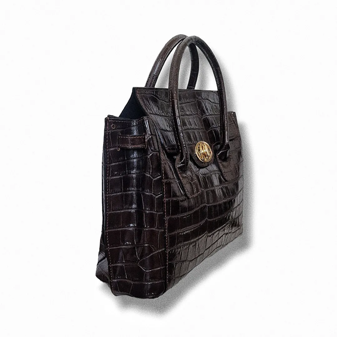 TOTE PARMA CHOCOLATE CROCCO