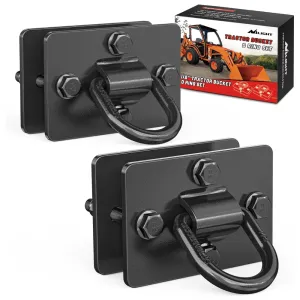 Tractor Bucket 1/2 Inch D Ring Black (Pair)
