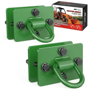 Tractor Bucket 1/2 Inch D Ring Green (Pair)
