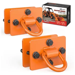 Tractor Bucket 1/2 Inch D Ring Orange (Pair)