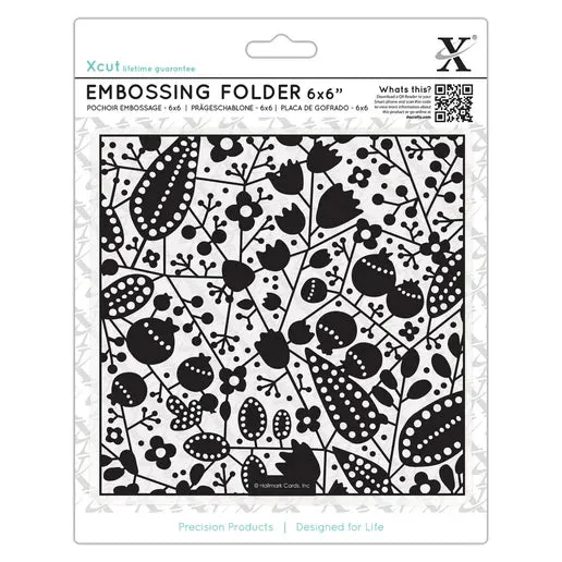 Xcut 6 x 6" Embossing Folder - Berries (XCU 515193)